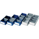 Boîte pour étagère L300xl160xH100/112 mm gris PS LA-KA-PE (Par 15)