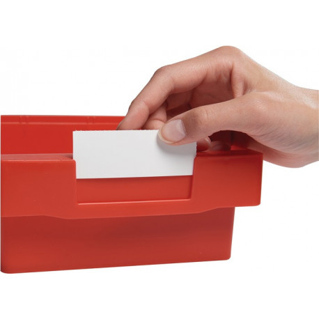 Étiquette blanc pour boîtes pour étagère largeur 93 mm LA-KA-PE