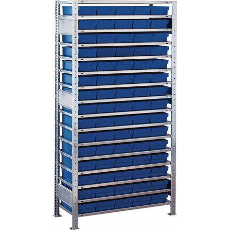 Étagère à emboîter H2000xl1000xP400 mm étagère de base 16 supports en acier 75 x