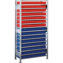 Étagère à emboîter H2000xl1000xP500 mm étagère d’extension 16 supports en acier