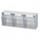 Casier transparent H242xl600xP203 mm 3 x E plastique blanc LOCKWEILER