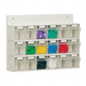Casier transparent H410xl600xP108 mm 18 x B plastique blanc LOCKWEILER