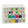 Casier transparent H410xl600xP108 mm 18 x A, 12 x B plastique blanc LOCKWEILER