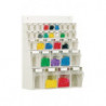 Casier transparent H684xl600xP185 mm 18 x A, 6 x B, 5 x C, 4 x D plastique blanc LOCKWEILER