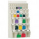 Casier transparent H960xl600xP185 mm 18 x A, 12 x B, 10 x C, 4 x D plastique blanc LOCKWEILER