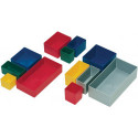 Boîte compartimentable 54 x 54 x 63 mm vert PS pour tiroirs et mallettes de rang (Par 25)
