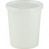 Boîte 250 ml avec couvercle cloche rond naturel H88xD78 mm HÜNERSDORFF