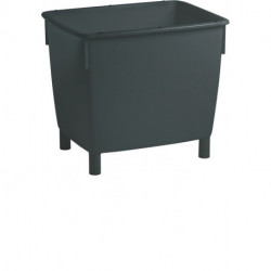 Conteneur d'évacuation / à déchets L945xl725xH830 mm polyéthylène (HDPe) gris ba