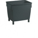 Conteneur d'évacuation / à déchets L945xl725xH830 mm polyéthylène (HDPe) gris ba
