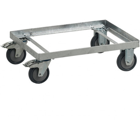 Châssis mobile acier, galvanisé rectang. pour bacs de transport 210 l CRAEMER