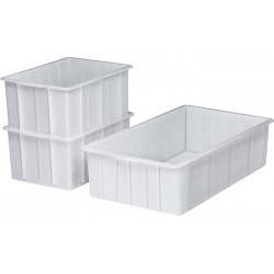 Récipient en plastique rectangulaire 55 l ND-PE nature L750xl445xH200 mm sans tr