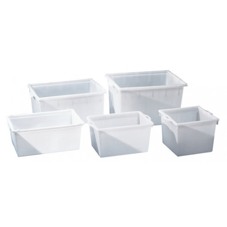 Récipient en plastique rectangulaire 160 l PE nature L883xl638xH364 mm forme con