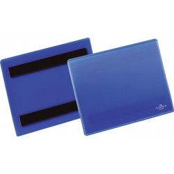 Pochette à étiquettes l.148xH105 mm bleu magnétique 50