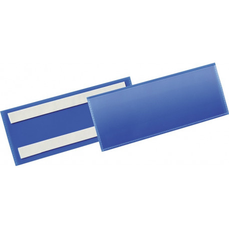 Pochette à étiquettes l.210xH74 mm bleu autocollant 50 pièces/paquet