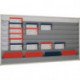 Tableau d'organisation H900xl1580xP78 mm 6 rails gris EICHNER