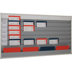 Tableau d'organisation H900xl1580xP78 mm 6 rails gris EICHNER