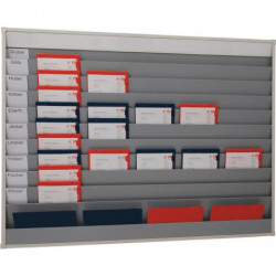 Tableau d'organisation H1282xl1580xP78 mm 10 rails gris EICHNER