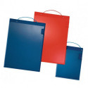 Sac d’application avec ferm. velcro corde et pochettes Format A4 rouge UE 10 pi (Par 10)