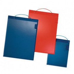 Sac d’application avec ferm. velcro corde et pochettes Format A4 noir UE 10 piè (Par 10)