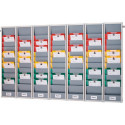 Tableau d'organisation H1282xl1700xP78 mm 5 rangées profil mural compris EICHNER