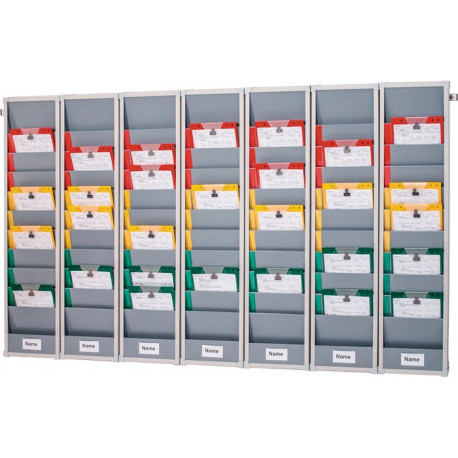 Tableau d'organisation H1282xl2300xP78 mm 7 rangées profil mural compris EICHNER