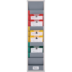 Tableau d'organisation H1282xl315xP78 mm segment individuel roulettes pour format A4 comprises EICHNER