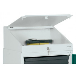 Pupitre rapporté H272/91xl500xP500 mm gris clair, RAL 7035 STUMPF