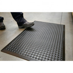 Revêtement de sol du poste de travail tapis fini L1200xl.900xép.14 mm noir SBR-c