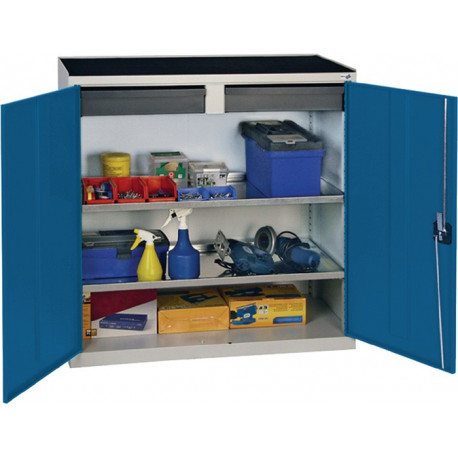Armoire d’outillage/Servante de machine H1000xl1000xP500 mm 2 tiroirs 2 fonds g