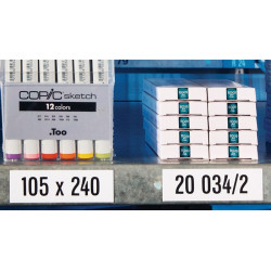 Étiquette de stockage l. bande 20 mm L. de ruban 100 m blanc magnétique 100 pièces/sachet MAGNETOPLAN