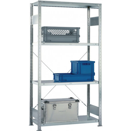 Étagère à emboîter H2000xl1000xP300 mm étagère d’extension galvanisée 1 cadre 4