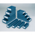 Boîte pour étagère L400xl234xH140 mm bleu PP (Par 6)