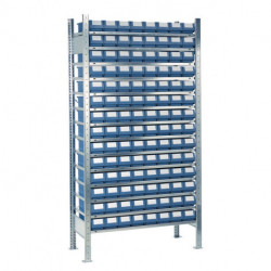 Étagère à emboîter H2000xl1000xP300 mm étagère de base 14 supports en acier 112 x 1