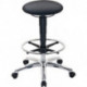 Tabourets pivotants rouleaux bloc. assise + anneau de pied tissu Supertec gris réglage de la hauteur du siège 510-780mm BIMOS