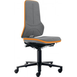 Chaise d’atelier pivotante Neon rouleaux tissu Supertec gris gris 450-620 mm BIMOS