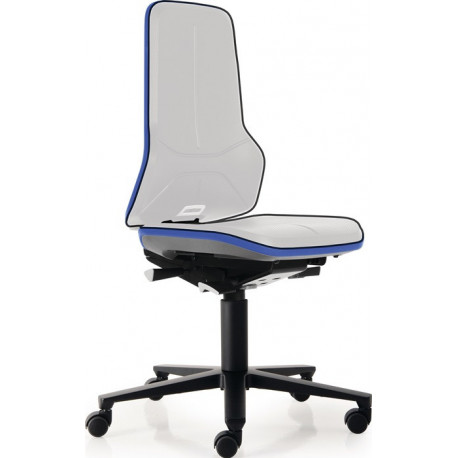 Chaise d’atelier pivotante Neon rouleaux sans élément rembourrage bleu 450-620 m