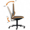 Chaise d’atelier pivotante Neon rouleaux sans élément rembourrage gris 450-620 m