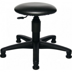Tabourets pivotants avec patins rembourrage simili cuir noir réglage de la hauteur du siège 390-520mm TOPSTAR