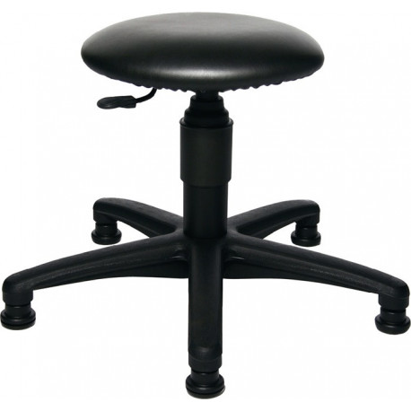 Tabourets pivotants avec patins rembourrage simili cuir noir réglage de la hauteur du siège 390-520mm TOPSTAR