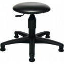 Tabourets pivotants avec patins rembourrage simili cuir noir réglage de la hauteur du siège 390-520mm TOPSTAR