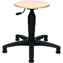 Tabourets pivotants avec patins hêtre naturel réglage de la hauteur du siège 390-520mm TOPSTAR