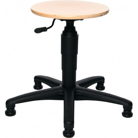 Tabourets pivotants avec patins hêtre naturel réglage de la hauteur du siège 390-520mm TOPSTAR