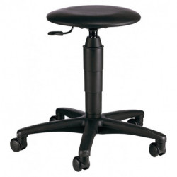 Tabourets pivotants avec roulettes rembourrage simili cuir noir réglage de la hauteur du siège 420-550mm TOPSTAR
