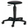 Tabourets pivotants avec roulettes rembourrage simili cuir noir réglage de la hauteur du siège 420-550mm TOPSTAR