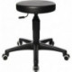 Tabourets pivotants Tec 70 avec roulettes rembourrage simili cuir noir réglage de la hauteur du siège 390-520mm TOPSTAR