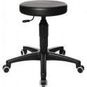 Tabourets pivotants Tec 70 avec roulettes rembourrage simili cuir noir réglage de la hauteur du siège 390-520mm TOPSTAR