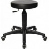 Tabourets pivotants Tec 70 avec roulettes rembourrage simili cuir noir réglage de la hauteur du siège 390-520mm TOPSTAR