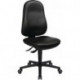 Chaise d’atelier pivotante Point 70 rouleaux rembourrage simili cuir noir 410-530 mm TOPSTAR