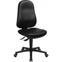 Chaise d’atelier pivotante Point 70 rouleaux rembourrage simili cuir noir 410-530 mm TOPSTAR