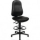 Chaise d’atelier pivotante Point 70 C patins + anneau de pied rembourrage simili
